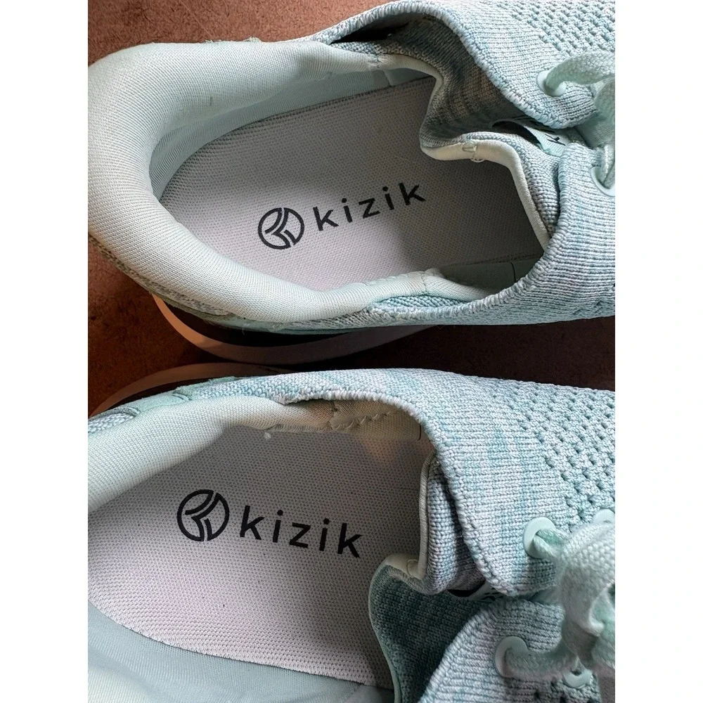 KIZIK Shoes Mens 10.5 Blue Slip On Hands Free Sneakers Comfort Walking